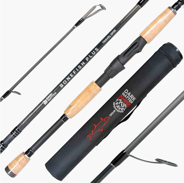 Dark Matter DMBPS70MF4 Bonefish Plus Travel Spinning Rods 4-Piece 7' 6-12lb