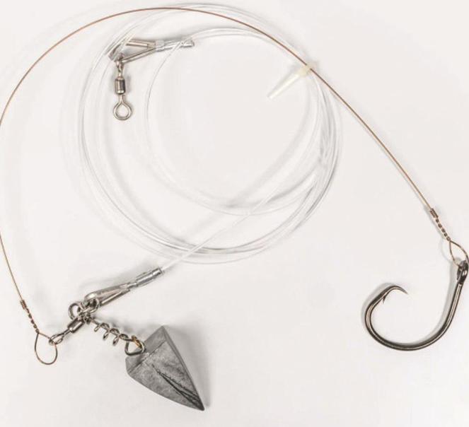 Balcktiph Fishing Surf Shark Rig With 6oz Pyramid Lead Weight