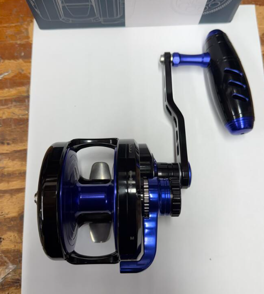 Maxel Rage Pro 90 Custom Black Blue Conventional Reel Right Hand