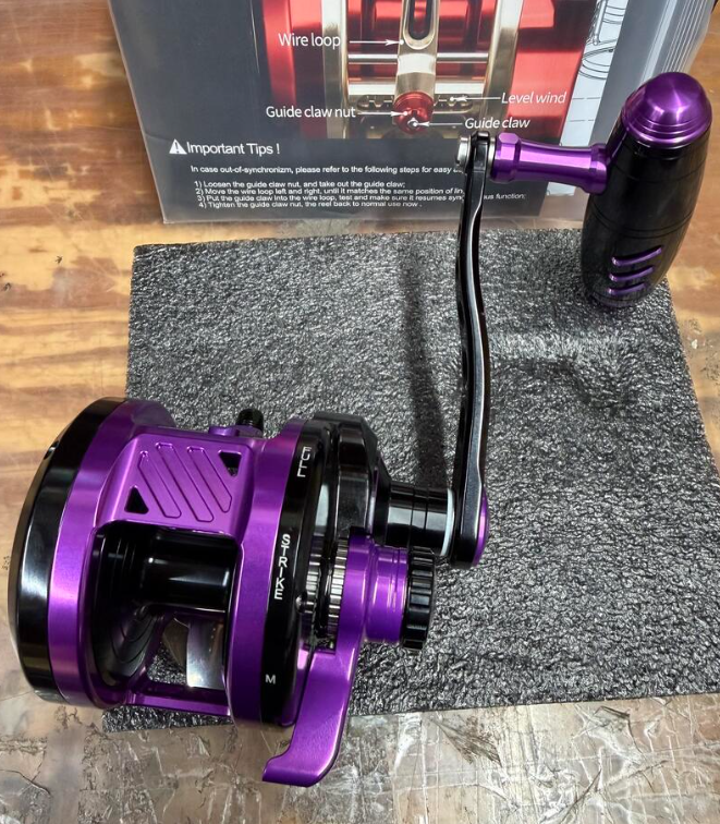 Maxel Armory 35 Level Wind Black And Purple Conventional Reel Right Hand
