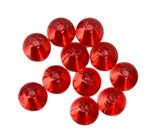 Sea Worx Fishing Red Round Bead 8mm 10pk