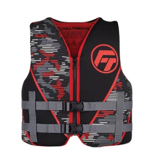 Full Throttle Rapid-Dry Life Vest, Youth, Red