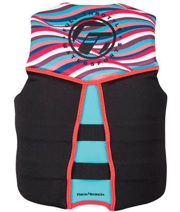 Full Throtle Women's Hinged Rapid-Dry Flex-Back Medium Pink Life Vest