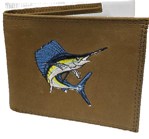 Zep-Pro Men's Embroidered Bifold Leather Wallet.