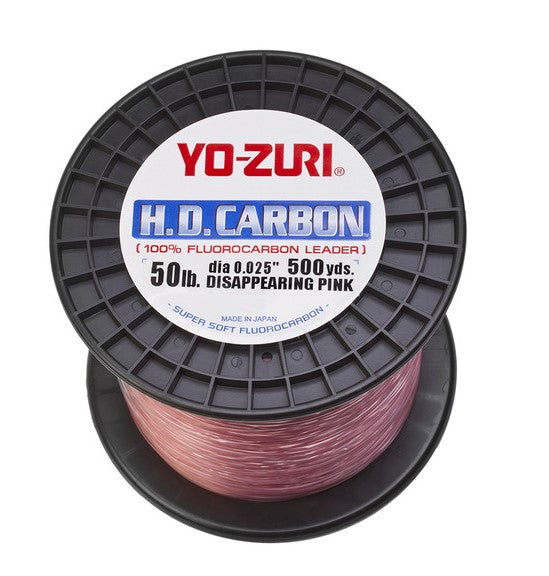 YO-ZURI H.D. Fluorocarbon Disappearing Pink Leader 500-yd
