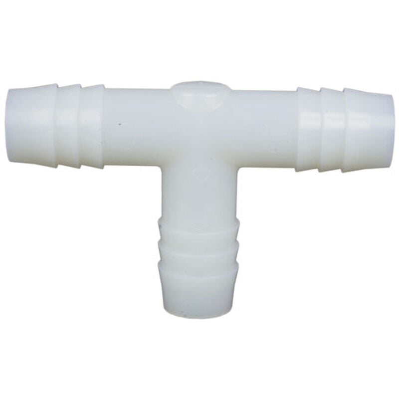Nylon Plumbing Fitting 3/8" ID 3-Way Tee Fitting - White.