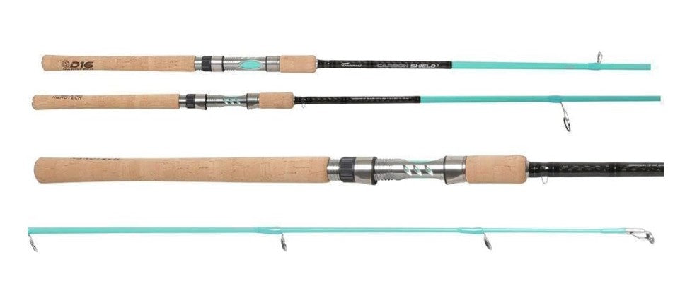 Tsunami 7' Carbon Shield II Spinning Rods, Seafoam, Medium Heavy, Fast, 10-30lb.