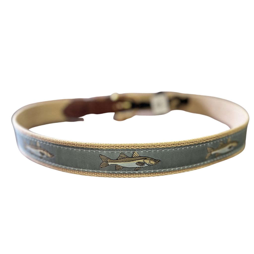 Zep-Pro Turquoise Green Blue Snook Ribbon Belt