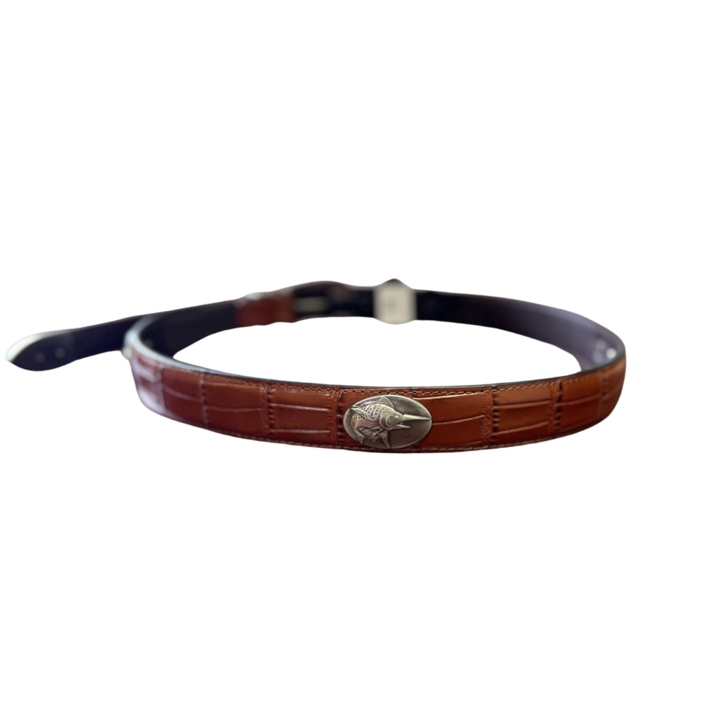 Zep-Pro Concho Croc Leather Marlin Belt