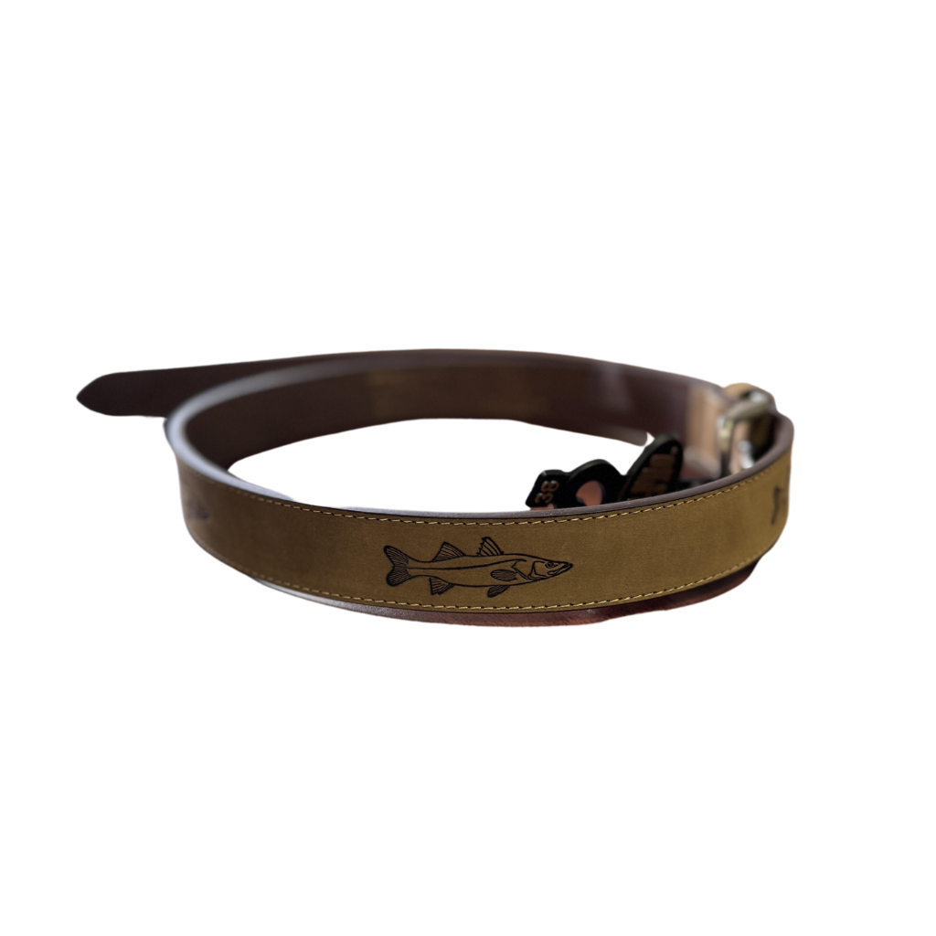 Zep-Pro Crazyhorse Leather Embossed Snook Belt.