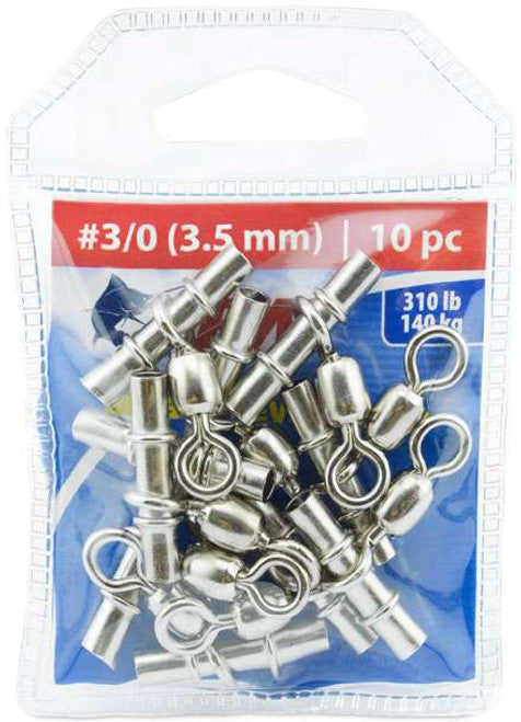 American Fishing Wire Nickel Brass Sleeve Swivels 10 Pack AFW