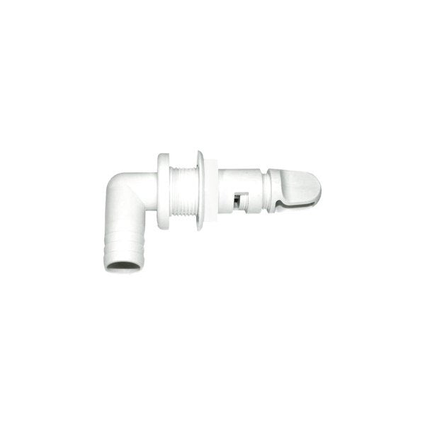 T-H Marine® AHV-92-DP - White 90° Screw-On Valve Aerator Spray Head with Valve.