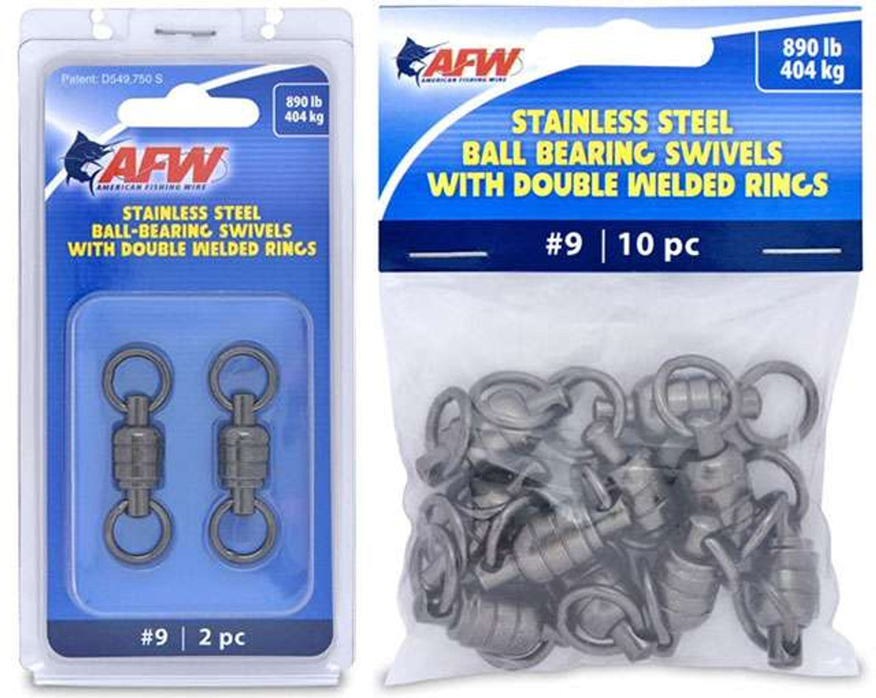 American Fishing Wire Stainless Steel Ball Bearing Swivels AFW