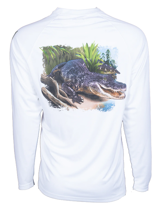 Bimini Bay Alligator Hook M' Mens Long Sleeve Shirt