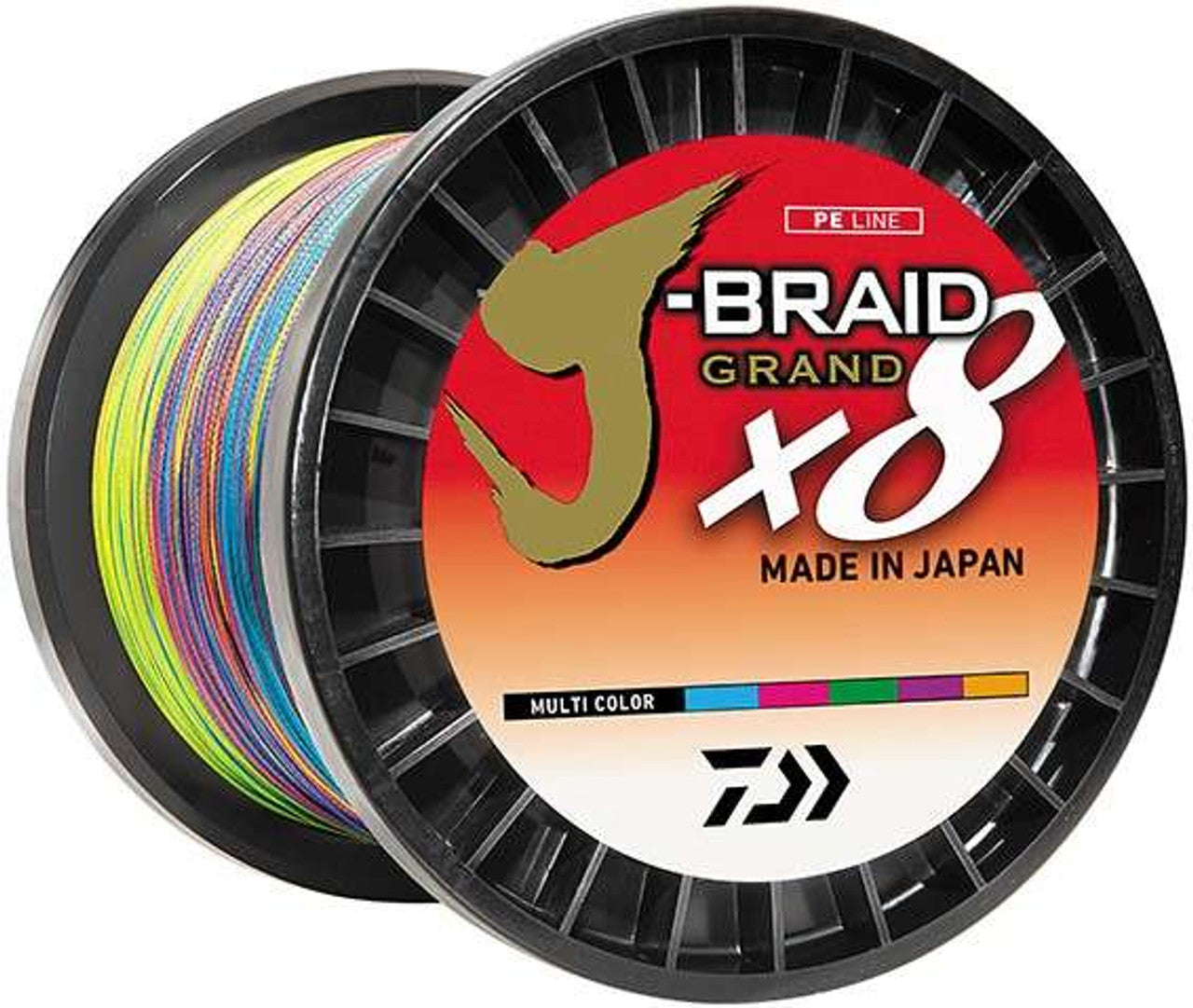 Daiwa J-Braid x8 Grand Braided Line - Multi-Color - 100lb - 3300yds