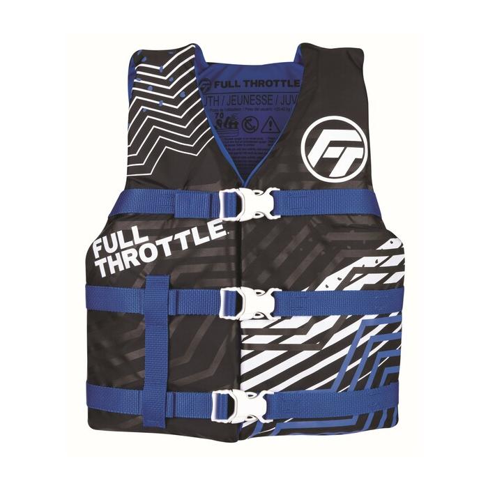 Full Throttle Nylon Life Jacket - Blue - YOUTH