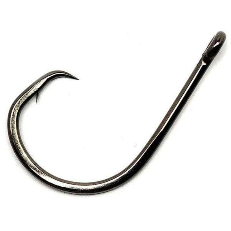 Gamakatsu Octopus Circle Hook Needle Point, 4X Strong, Offset, Ringed Eye, NS Black, 6 per Pack