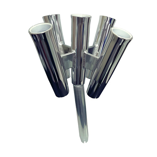 Tigress Five Rod Cluster - Bent Butt - Polished Aluminum