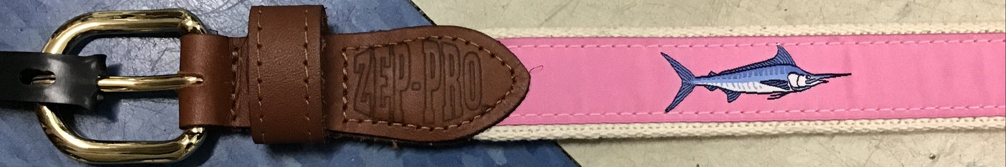 Zep-Pro Ribbon Belt Pink Marlin Natural