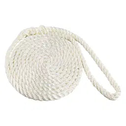 Three-Strand Twisted Nylon Dock Line White 3/8" 25'