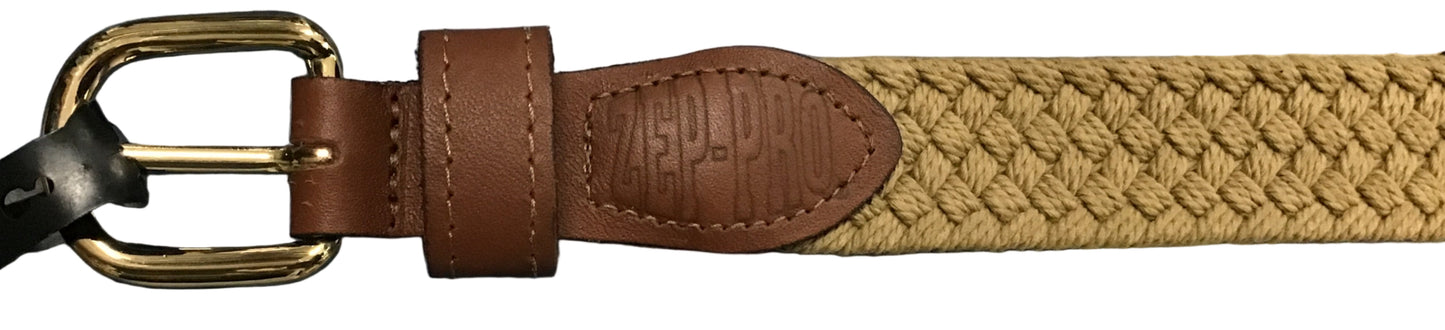 Zep-Pro Macrame Buff Tan Belt
