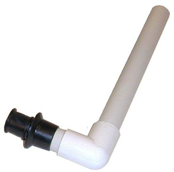 T-H Marine Overflow Drain Tube - 90 Deg-For 1-1/8" - 1-1/4" - 12" Long.