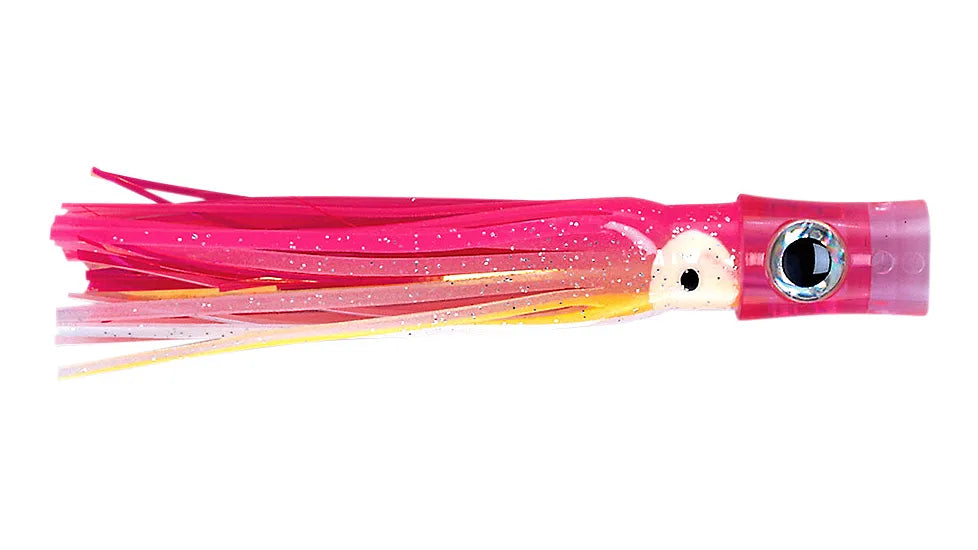 C&H Lures Stubby Bubbler Bait Rig, Bait Spring & Pin 100LB Mono, 6 ft CH-SBBBR08, Color: Pink/White/Mylar Skirt, Fishing - Hook Size: 7/0,