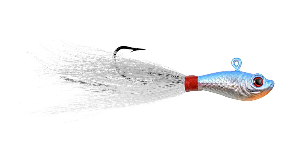 danielson fishing lures Pink Jig Heads 3/8oz 8-Pack Danielson Bucktail Jig 1/4oz Blue