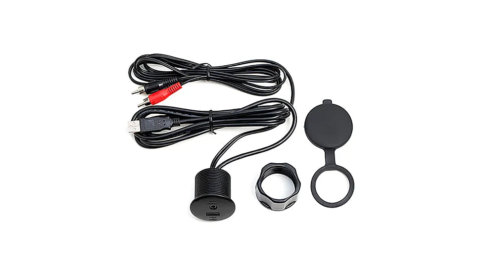 Poly-Planar ACX-11 Waterproof 6.5' Black USB/AUX Accessory Extension Cable