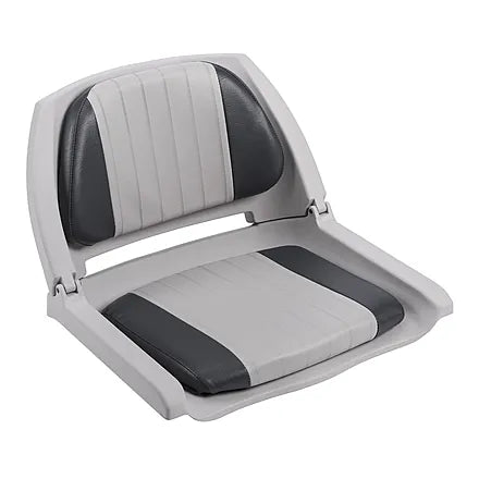 Wise 8WD139LS717 Deluxe Molded Plastic Fold-Down Seat w/Cushions, Gray/Gray.