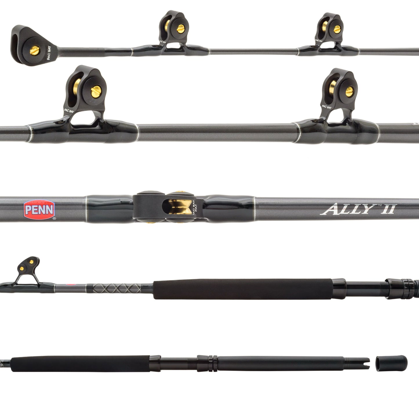 Penn Ally II ALLYBWII5080C60AR Boat Rod 6' 50-80lb All Roller Conventional.