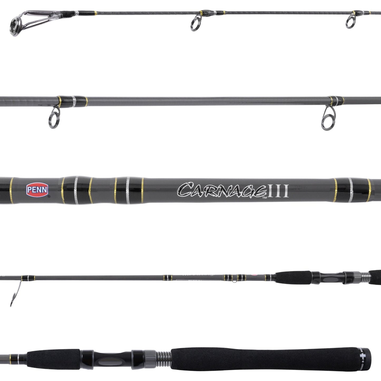 Penn CARINIII815S70 Carnage III Inshore Spinning Rod 7' 8-15lb