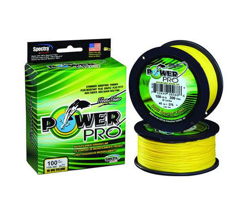 PowerPro Braided Spectra Fiber Fishing Line Hi Vis Yellow 3,000 Yards.