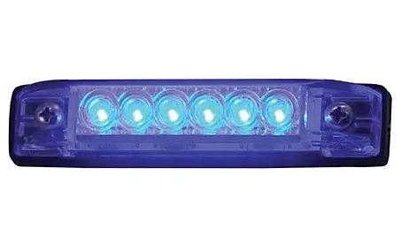 T-H Marine Led Slim Line Blue Utility Strip Lights, 6in LED-51806-6"
