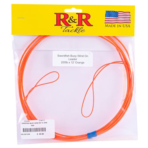 R&R Tackle Swordfish Buoy Wind-On Leader Rig 200LB 12'