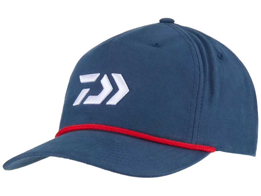 Daiwa D-Vec Red Rope Navy Hat With White Logo