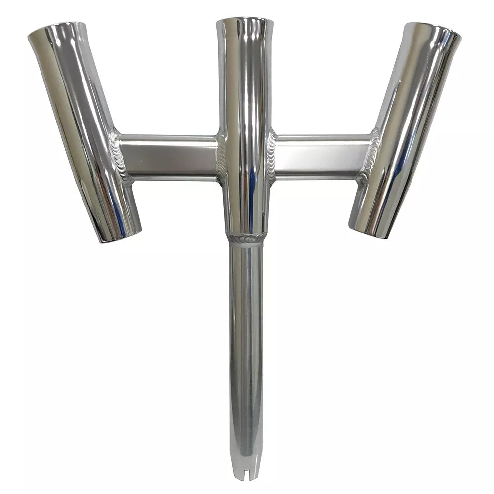 Tigress GS Trident Rod Holder - Straight Butt - Polished Aluminum 88160-1