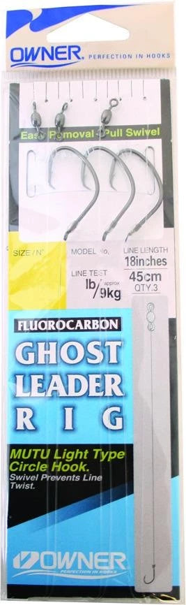 Owner 5214 Ghost Leader Circle Hook Rigs 3 Pack