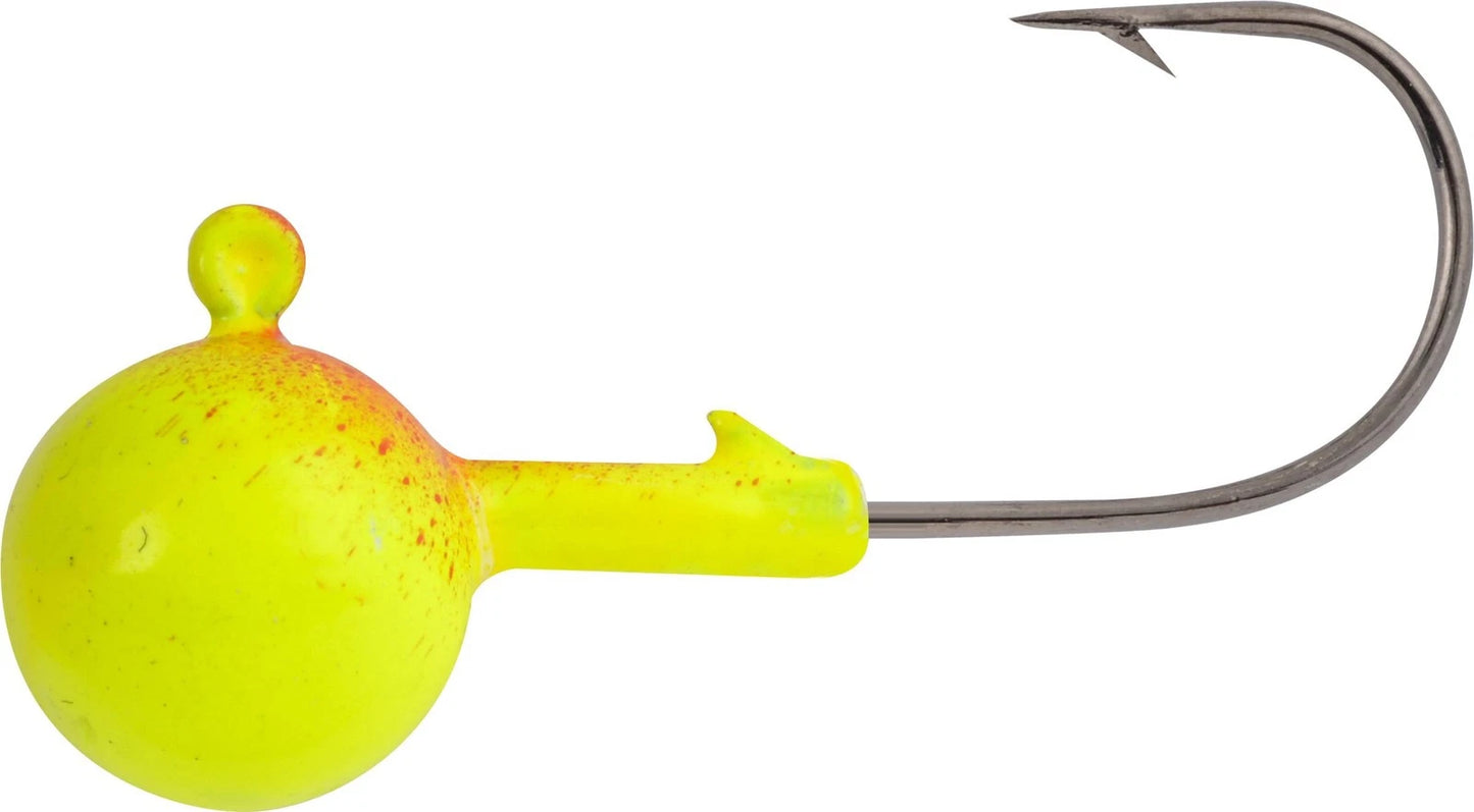 South Bend SBZJG38-CHT Non Lead Round Jigs 3/8 Chartreuse 5pk