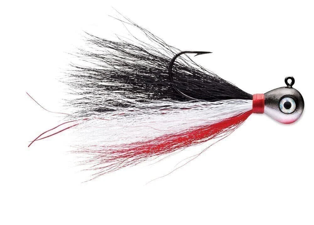 VMC BKJ34-FH Bucktail Jig, Sinking 3/4 oz, #6 Hook, Fathead, 2pk