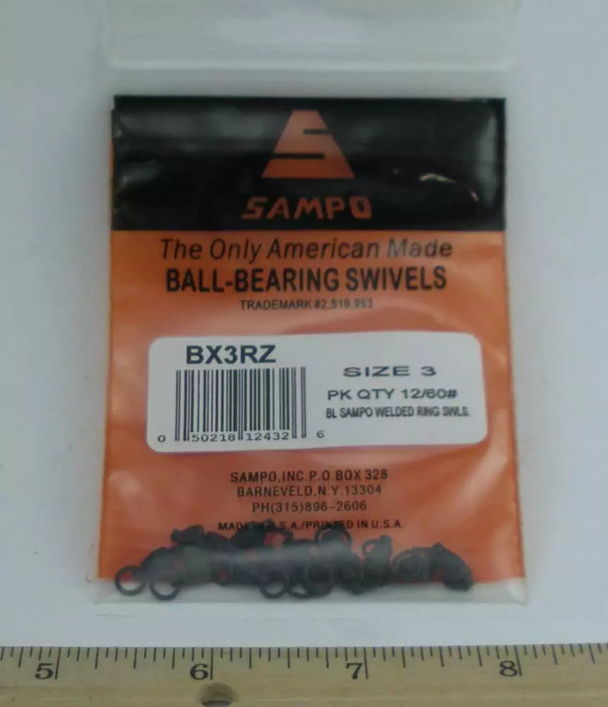 Sampo BX3RZ Black Ball Bearing Swivel Only 12CT 60 lb. Test Made in USA