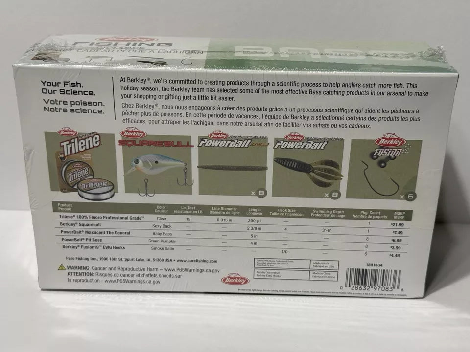 Berkley Gulp And Trilene Bass Fishing Gift Pack!! $40 Value!!