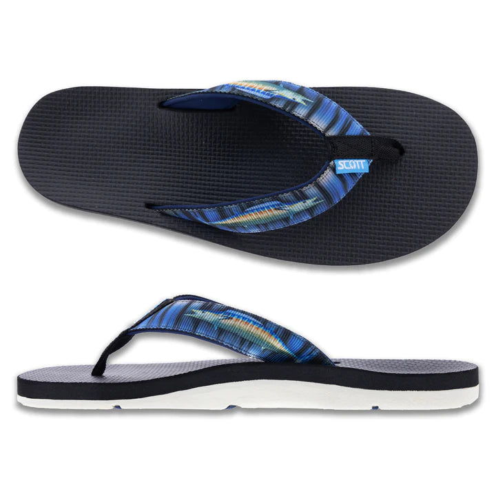 Scott Hawaii Kaiko Ocean Collection Wahoo Sandals Dark Ono