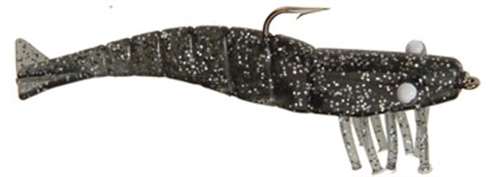 D.O.A 3" RIGGED SHRIMP 3/PK FSH3-3P-307 Smoke Silver Glitter