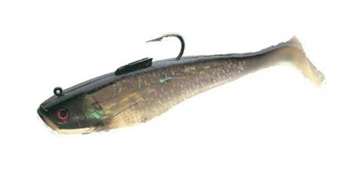 Tsunami Holographic Swim Shad 4"/10cm 1oz 3Pack SALTX Hook Heavy Duty Resealable Storage Clam