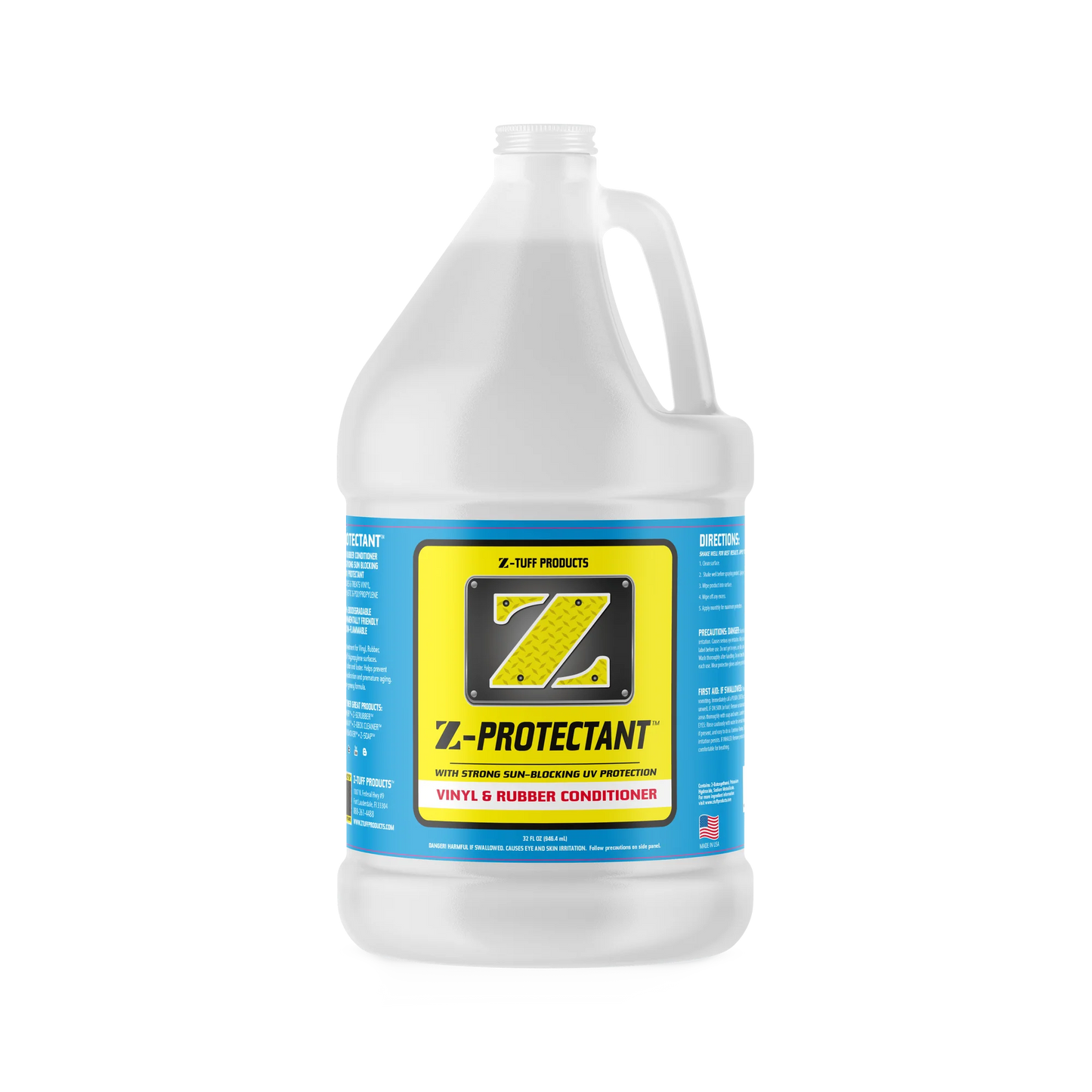 Z-Tuff Products Z-Protectant™ Vinyl & Rubber Conditioner, 1 Gallon Bottle.