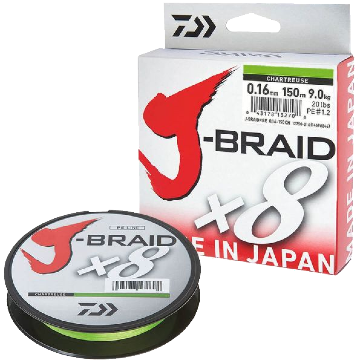 Daiwa J-Braid Braided Line 150 Yards