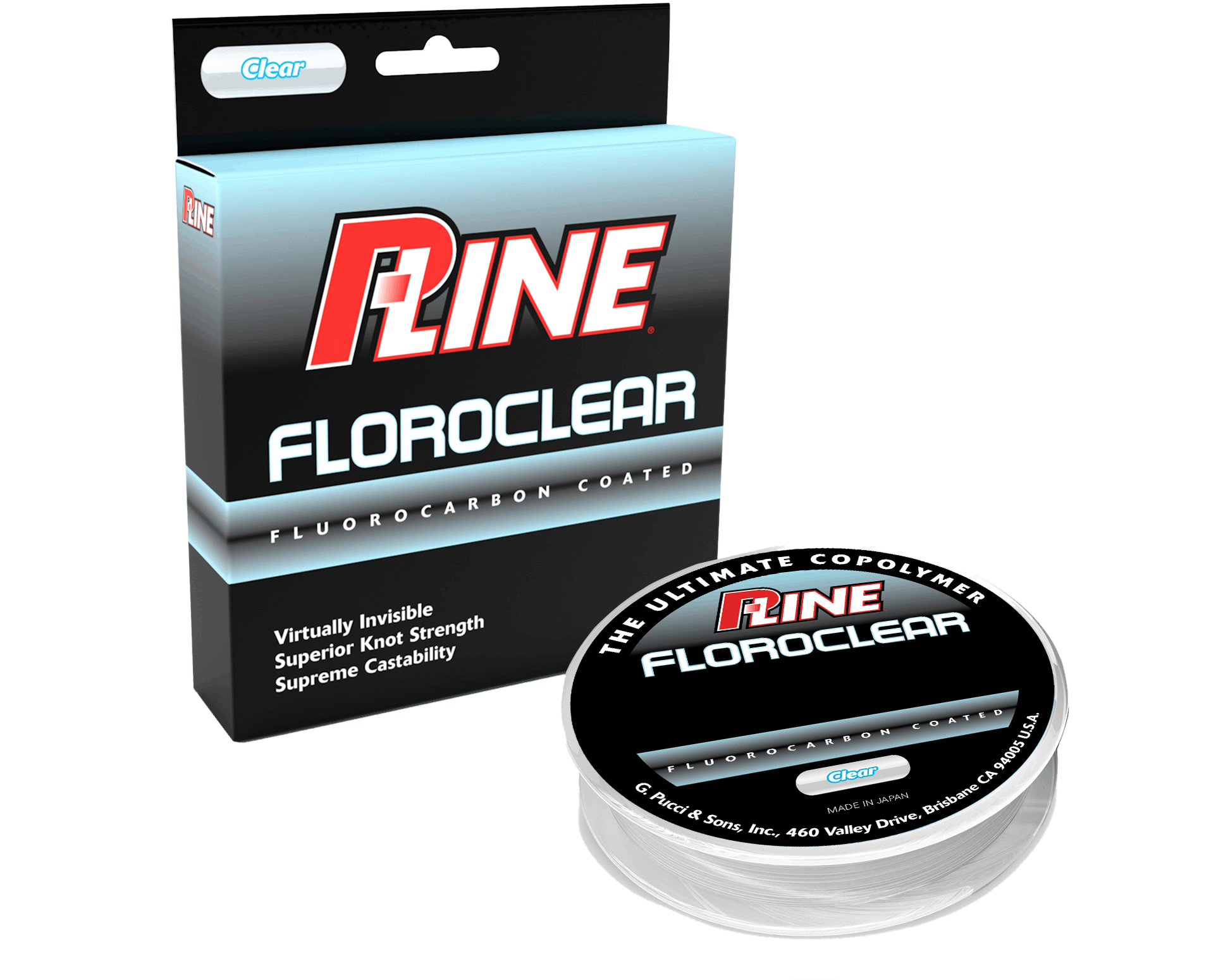 P-Line Floroclear Fluorocarbon Coated Fishing Line – Tuppens