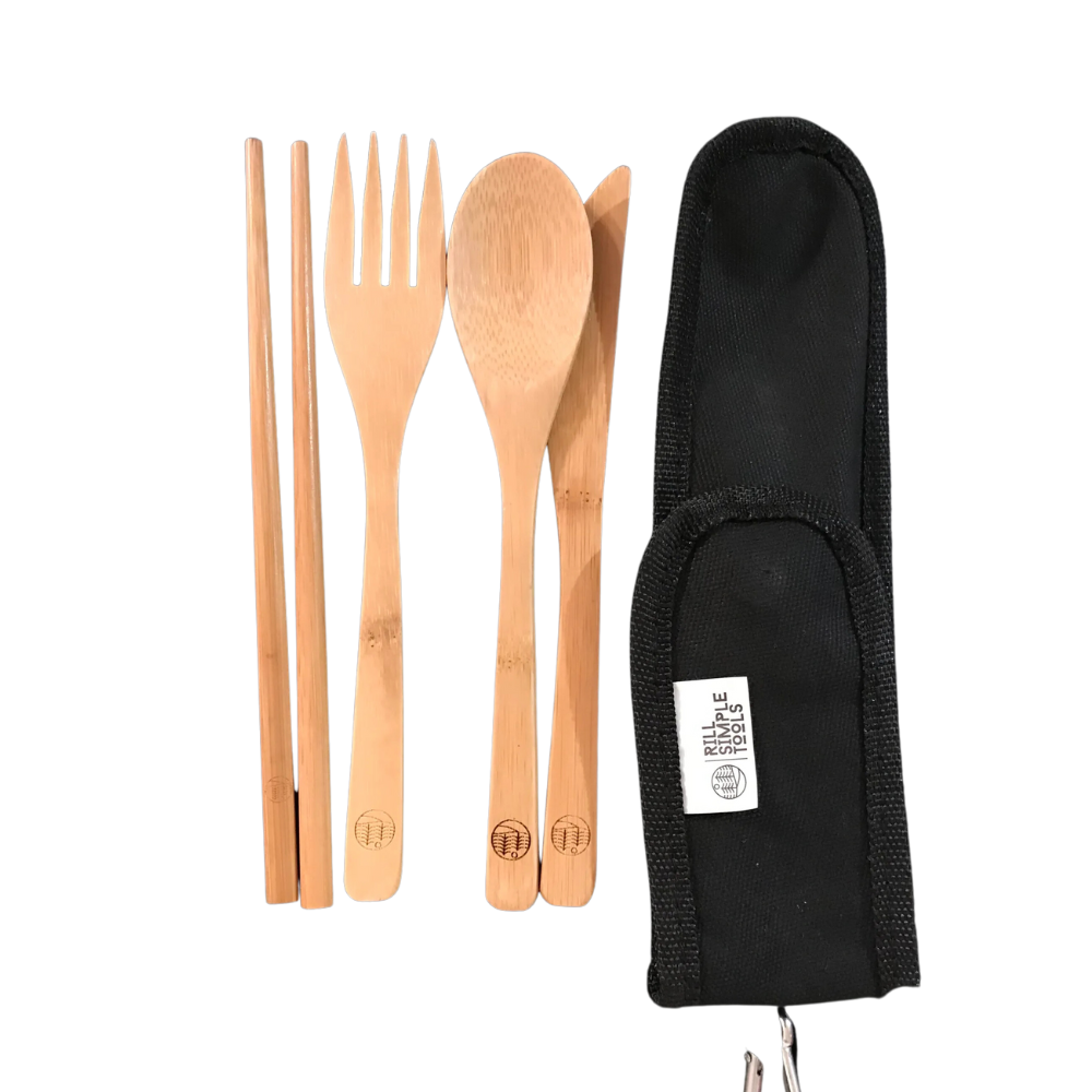 Rill Simple Tools Bamboo Travel Utensil Kit