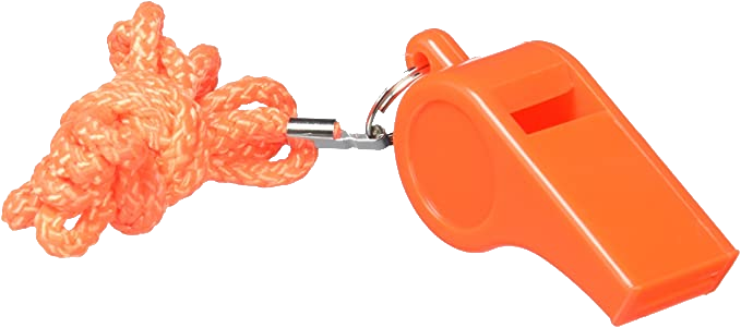 SeaChoice 46010 Whistle - Orange Plastic.